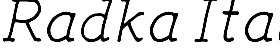 Radka Italic Yazı tipi ücretsiz indir